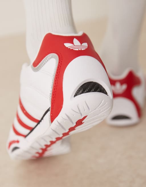 スニーカー adidas Adiracer Low White Red adidas Originals Adi Racer low sneakers in white and red | ASOS