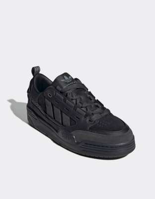 adidas Originals ADI2000 trainers in triple black - ASOS Price Checker