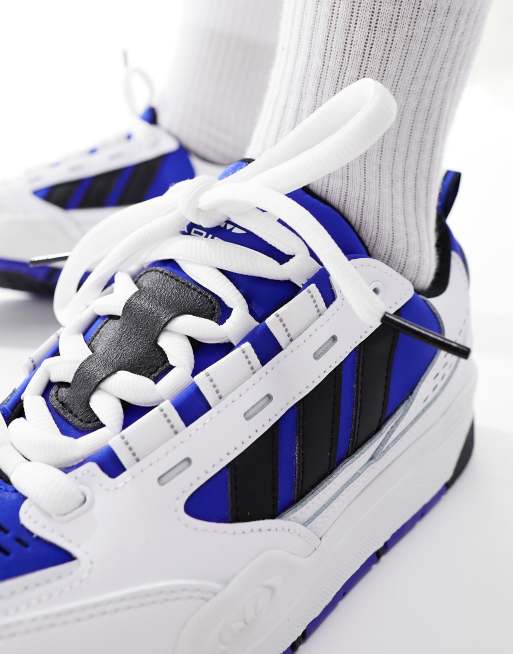 Adidas blue and white on sale trainers