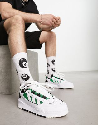 adidas Originals ADI2000 trainers in white/green