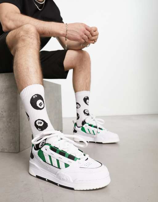 Asos sneaker cheap white green