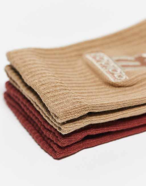 adidas Originals – adibreak – 2er-Pack Crew-Socken in Beige und Rostrot, 3 von 3