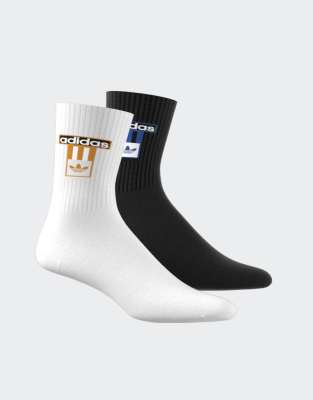 MUK LUKS 2pk Tall Cabin Socks, Calzini Donna, Ebano Festivo, L-x-L