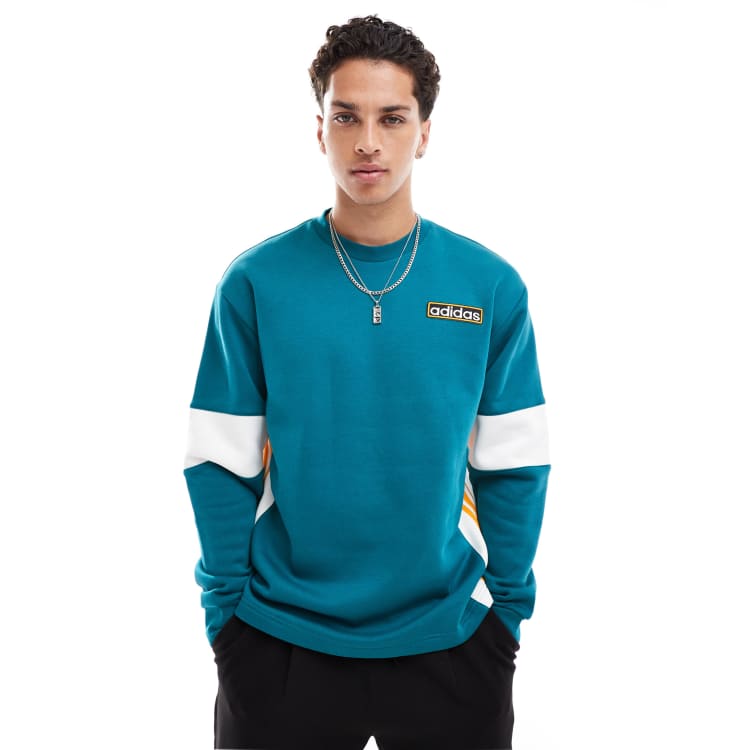 adidas Originals Adibreak crew sweatshirt in blue ASOS