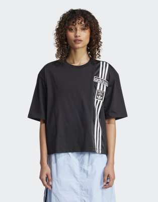 adidas Originals - Adibreak - Cropped-T-Shirt in Schwarz