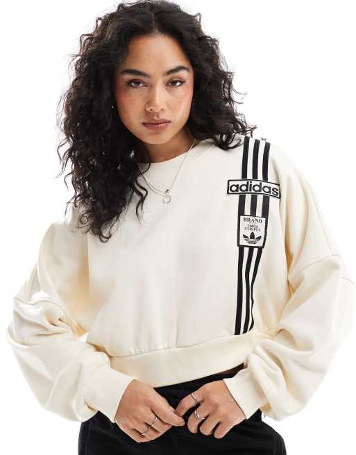 adidas Originals - Adibreak - Felpa taglio corto bianca