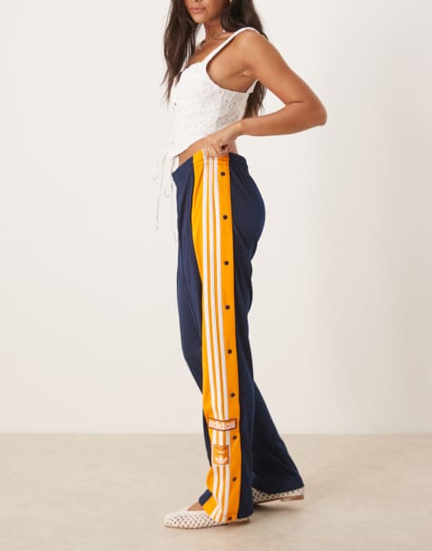 adidas Originals Adibreak track pants in navy and orange