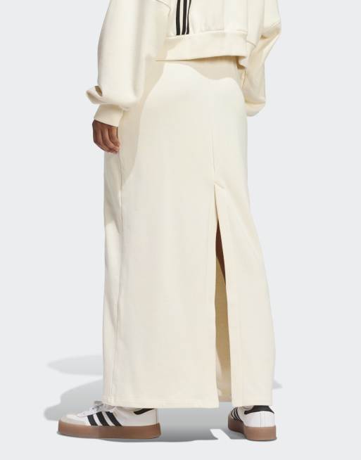 adidas Originals Adibreak maxi skirt in cream white | ASOS