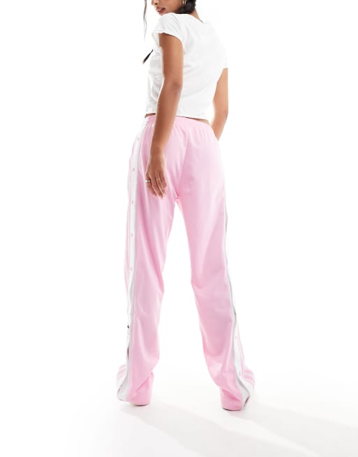 Adidas SNAP PANTS BREAKAWAY PANTS WITH BOLD BRANDING. Pink Sz M