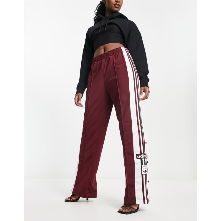 adidas Originals adibreak Pantaloni sportivi bordeaux con bottoni a pressione ASOS