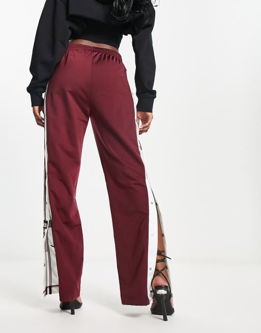 adidas Originals adibreak Pantaloni sportivi bordeaux con bottoni a pressione ASOS