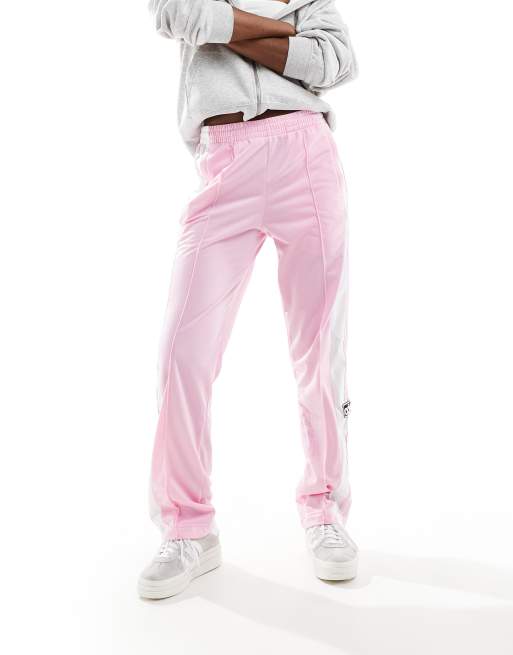 Adidas pink cheap popper pants