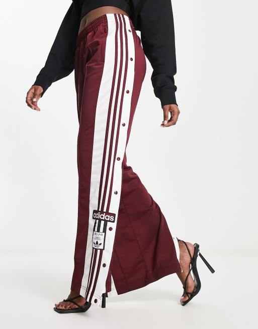 adidas Originals adibreak popper track pants in burgundy