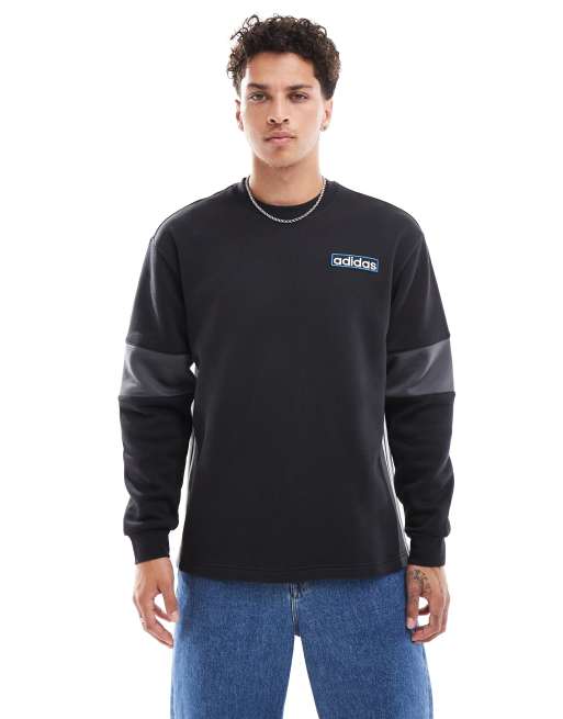 adidas Originals Adibreak sweatshirt in black and grey ASOS