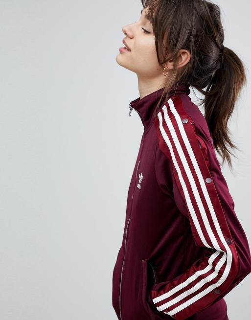 Maroon adidas clearance track jacket women's