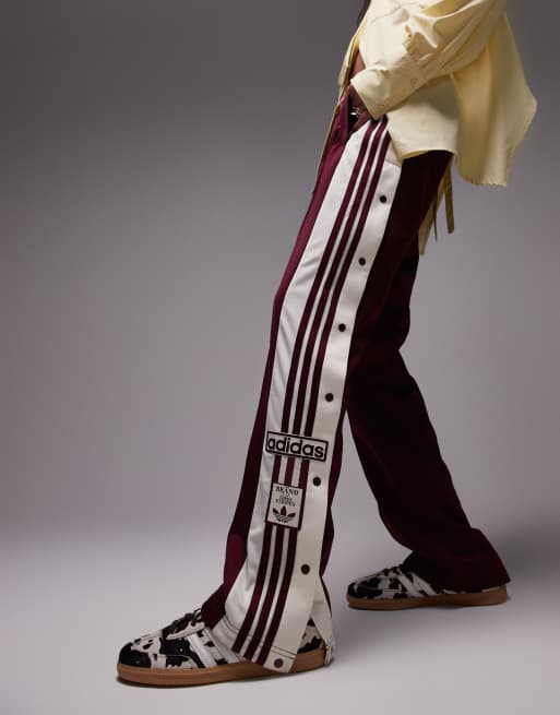 adidas Originals Adibreak track pants in burgundy