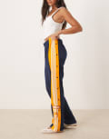 [adidas Originals] adidas Originals Adibreak track pants in navy and orange S night indigo/crew orange