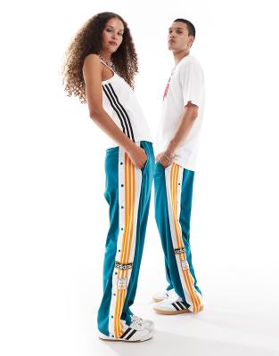 adidas Originals adidas Originals Adibreak track pants in teal with orange detail-Blue