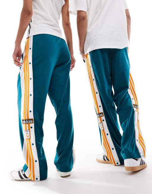 adidas Originals Adibreak track pants in teal with orange detail