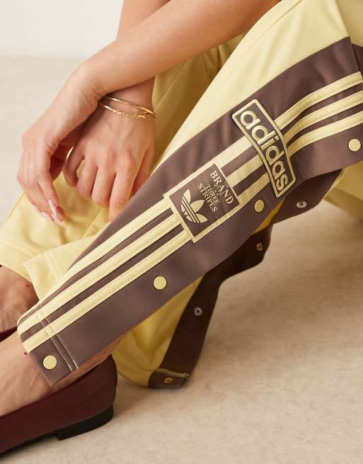 adidas Originals Adibreak track pants in yellow and brown
