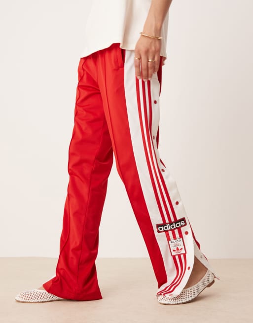 Rode Adidas Adidas Broek Drukknopen KL Military Team Adidas