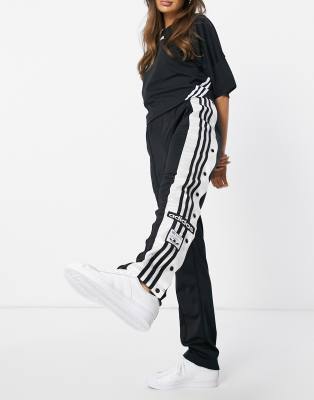 adidas Originals - adibreak - Trainingsbroek met drukknopen langs zijkant  in zwart | ASOS