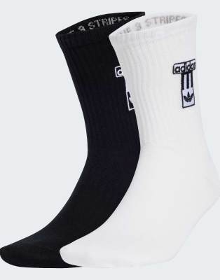 adidas Originals – Adibreak – Zestaw 2 par skarpetek w kolorach czarnym i białym - view 1