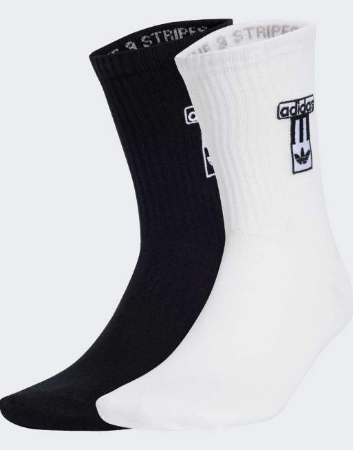 adidas Originals – Adibreak – Zestaw 2 par skarpetek w kolorach czarnym i białym