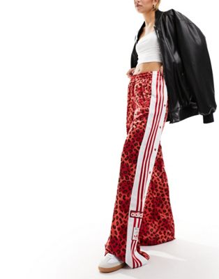 adidas Originals - adibreaks - Leopard Luxe - Pantalon de jogging imprimé léopard sur l'ensemble - Rouge