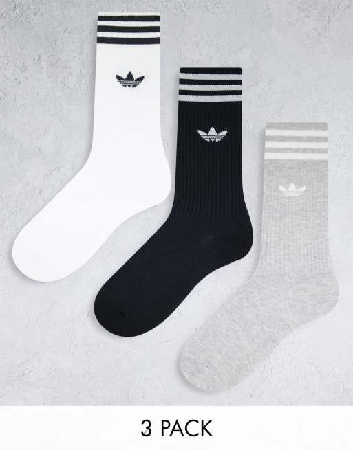 adidas Originals adicolor 3 pack crew socks in multi