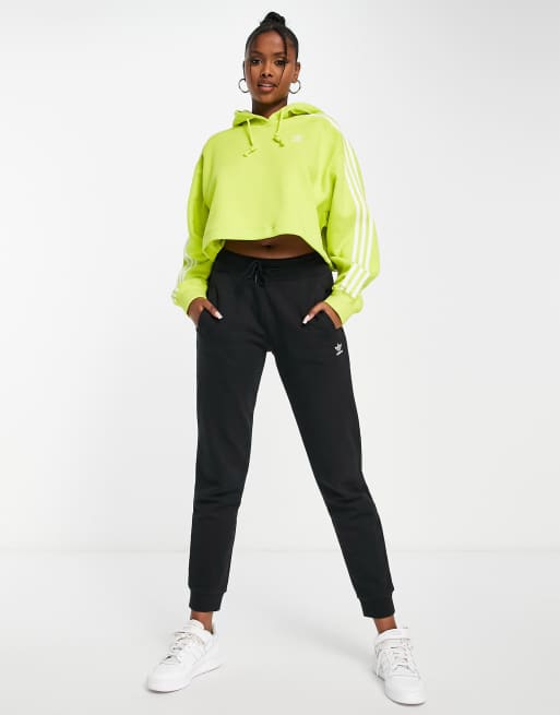 Adidas originals adicolor best sale 3 stripe cropped hoodie