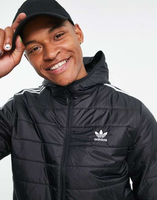 Adidas 3 stripe puffer jacket sale