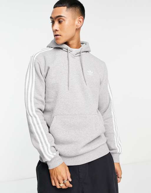 in grey stripe 3 Adicolor | adidas ASOS Originals hoodie