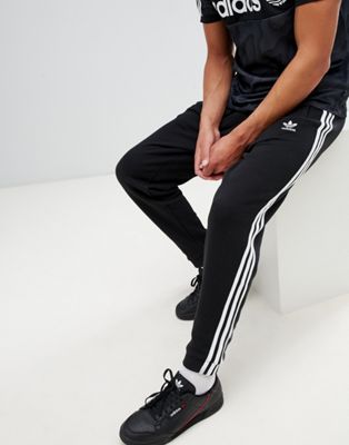 adidas originals 3 stripe joggers black