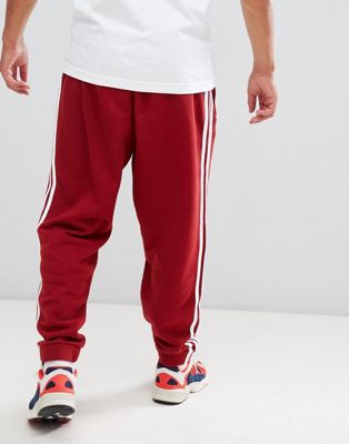 adidas red stripe joggers