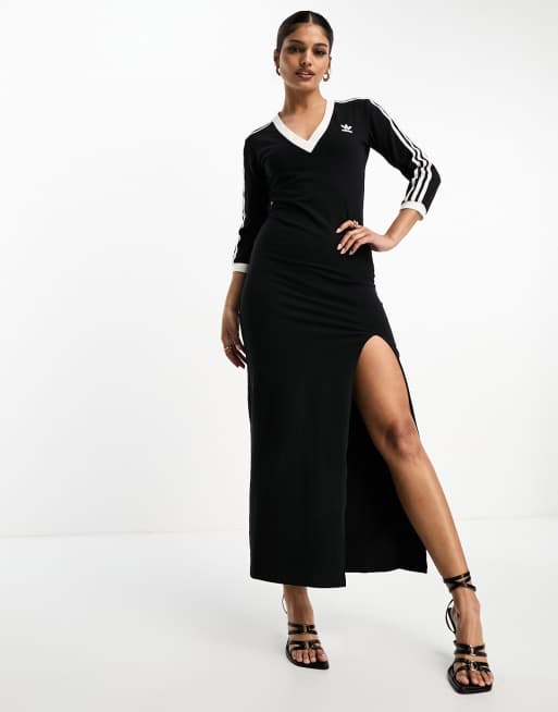 Adidas 3 stripe maxi dress store