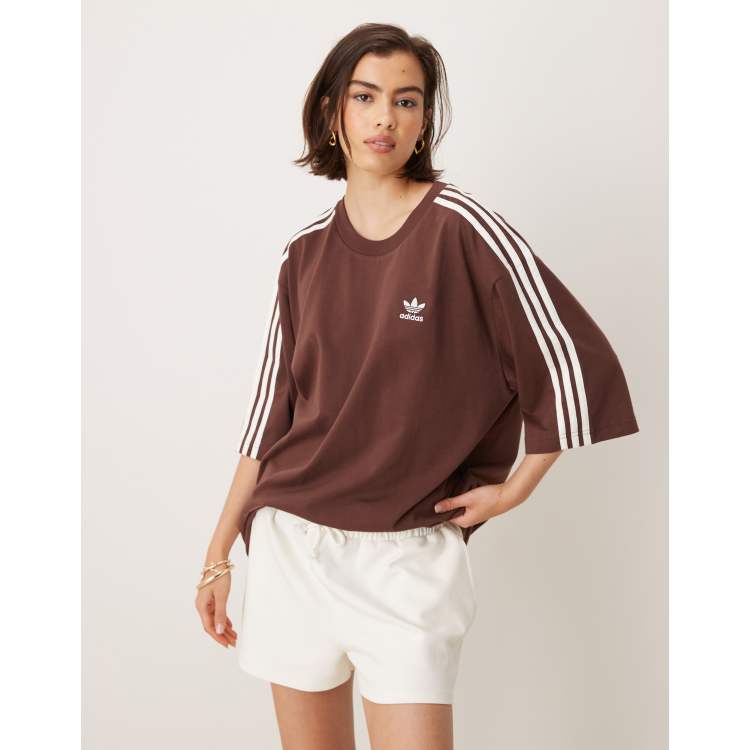 ★★送料無料★★adidas Originals 3-STRIPES T / BEIGE×BROWN adidas Adicolor Classics 3-Stripes T-Shirt - Beige | adidas UK
