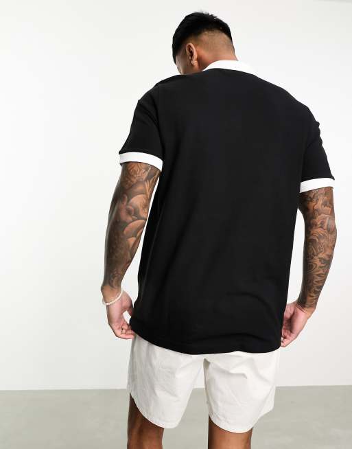 Tシャツ・カットソー Adidas Adicolor Classic 3-Stripes Polo Shirt Black Polo Shirt Adidas Men Adicolor Classics 3-Stripes Black