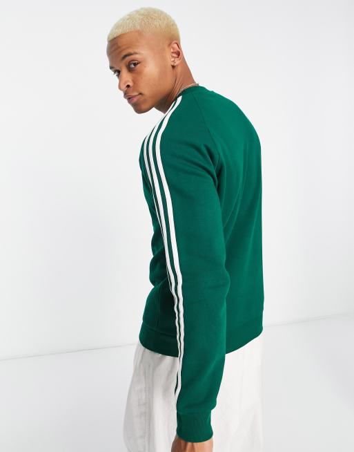 Adidas 3 stripes crew sweatshirt mens 2025