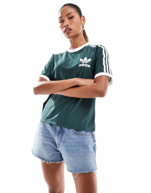 Dark green adidas shirt womens clearance
