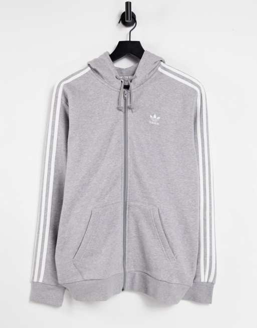 Grey adidas sales zip up