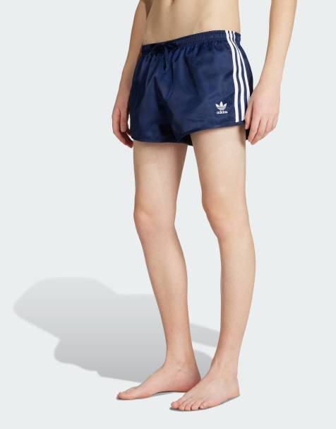adidas Originals Adicolor 3-stripes 2-inch swim shorts in night indigo - view 1
