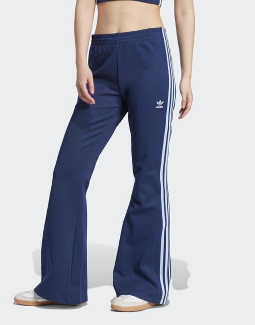 adidas Originals Adicolor 3-stripes flared track pants in night indigo
