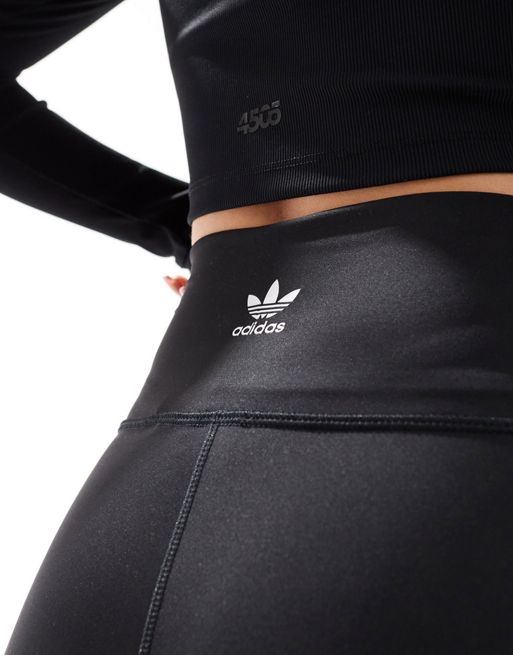 ASOS DESIGN seamless ribbed legging shorts in black