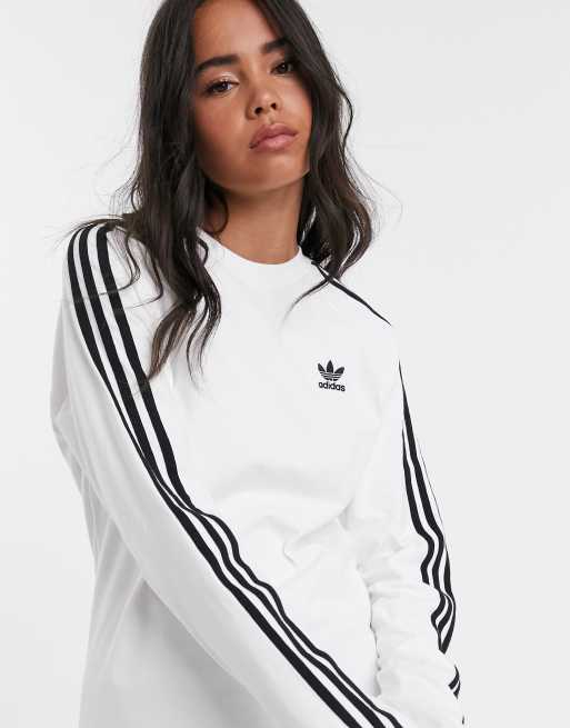 New Women's adidas Originals 3-Stripes Long Sleeve Activewear