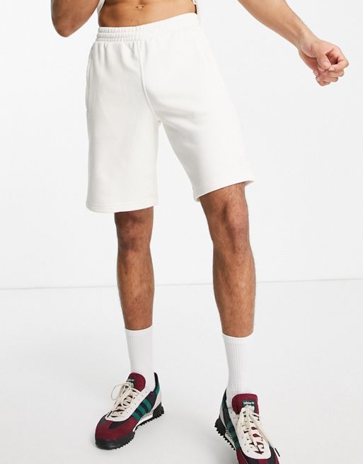 adidas Originals adicolor 3-Stripes non-dye shorts in cream | ASOS