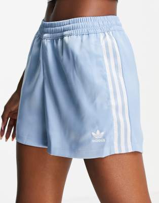 adidas 3 stripe shorts blue