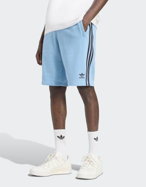 adidas Originals Adicolor 3-stripes shorts in ash blue / black