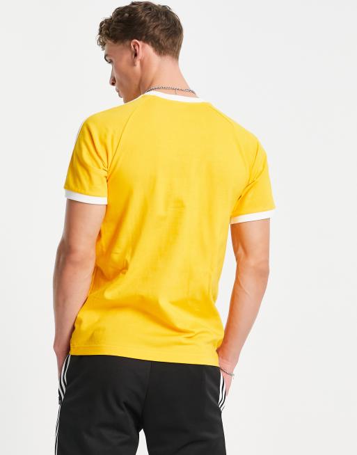 Hacer un nombre Inmundo Escultor adidas Originals adicolor 3-Stripes T-shirt in collegiate gold | ASOS