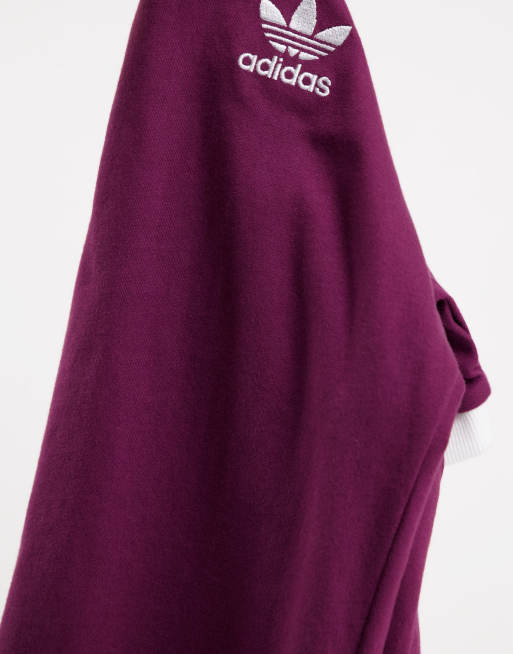 adidas Originals adicolor 3 Stripes t shirt in crimson ASOS